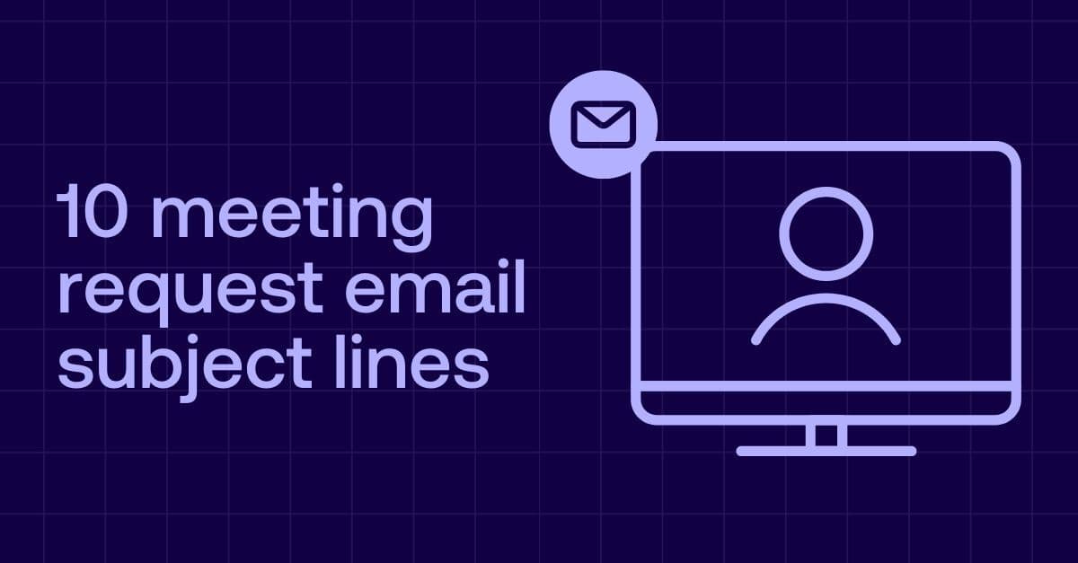 An image graphic for the 10 Meeting request email subject lines