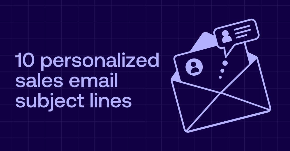 An image graphic for the 10 Personalized sales email subject lines