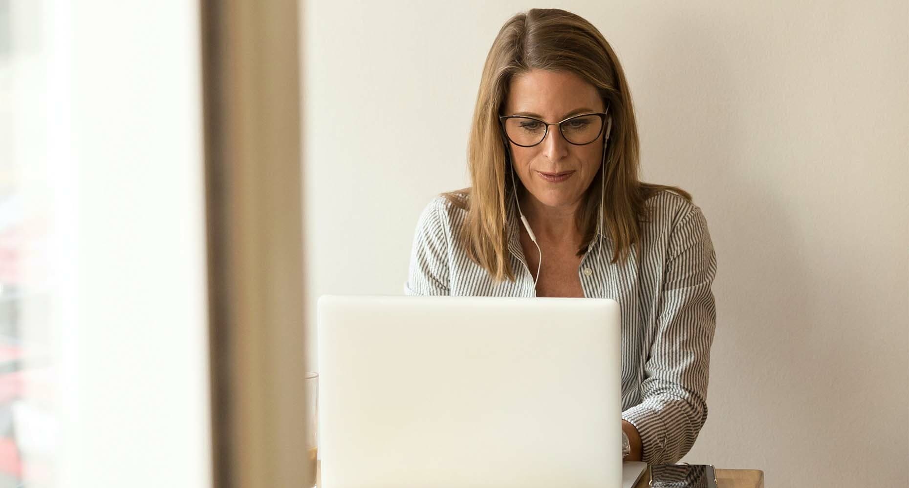 woman on a conference call