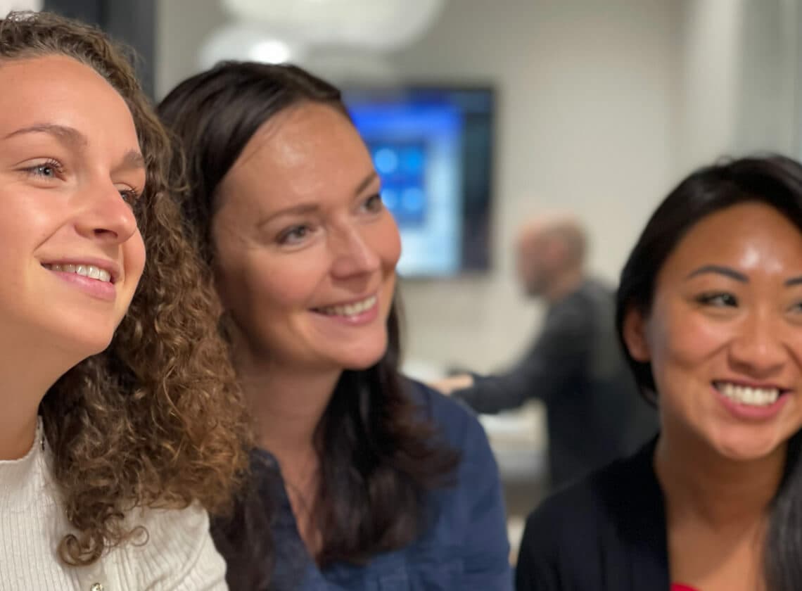 women in office working together