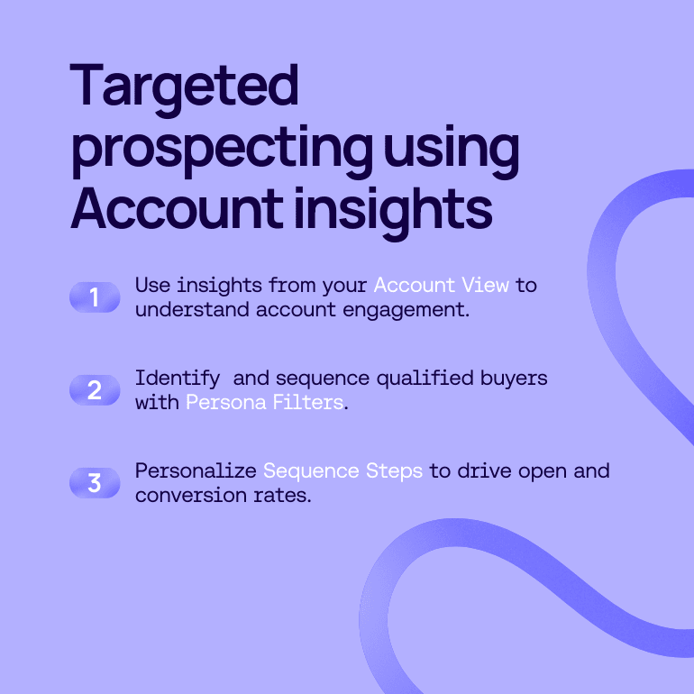 A list of three things for targeted prospecting using account insights