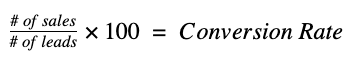 conversion rate formula