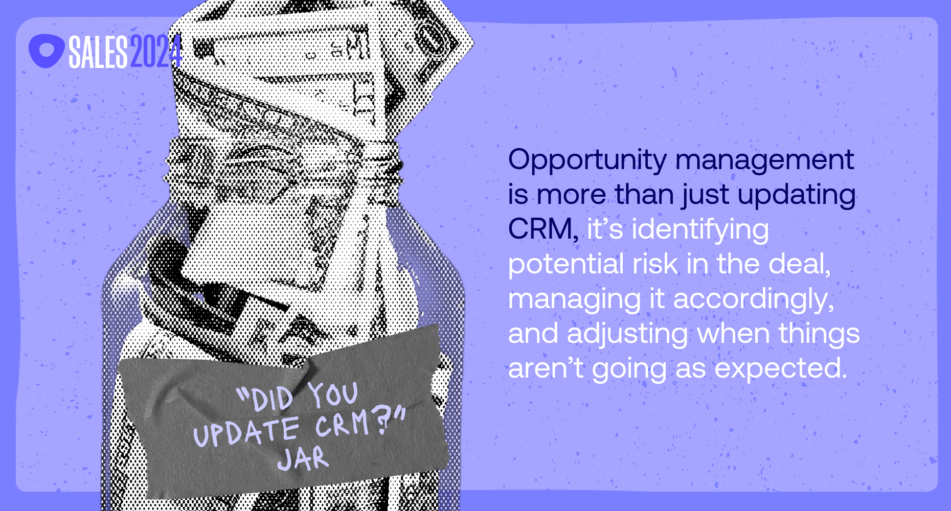 Graphic of the CRM jar for the Sales 2024: A revenue data analysis blog