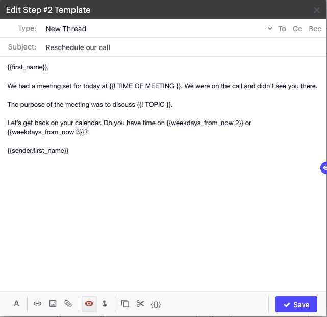 follow up email template