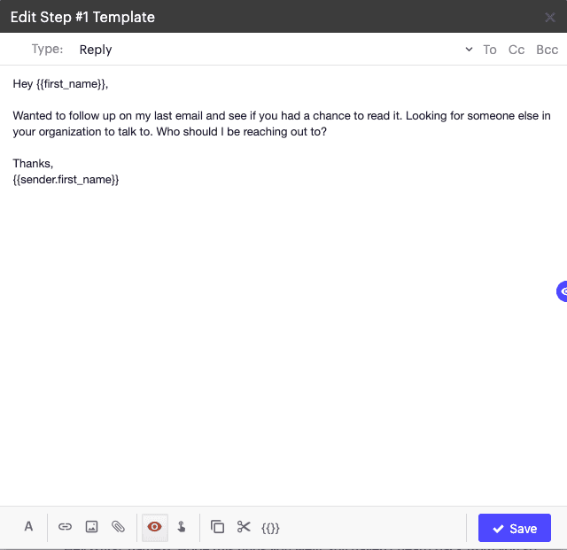 follow up email template