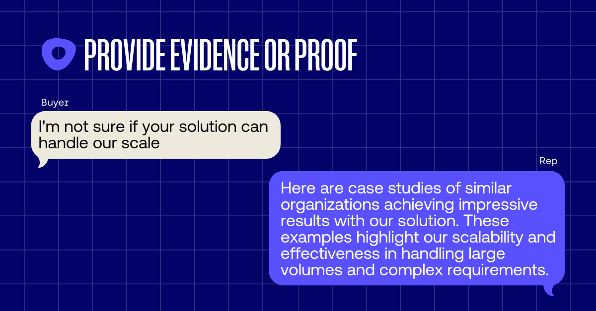 Provide evidence or proof scenario