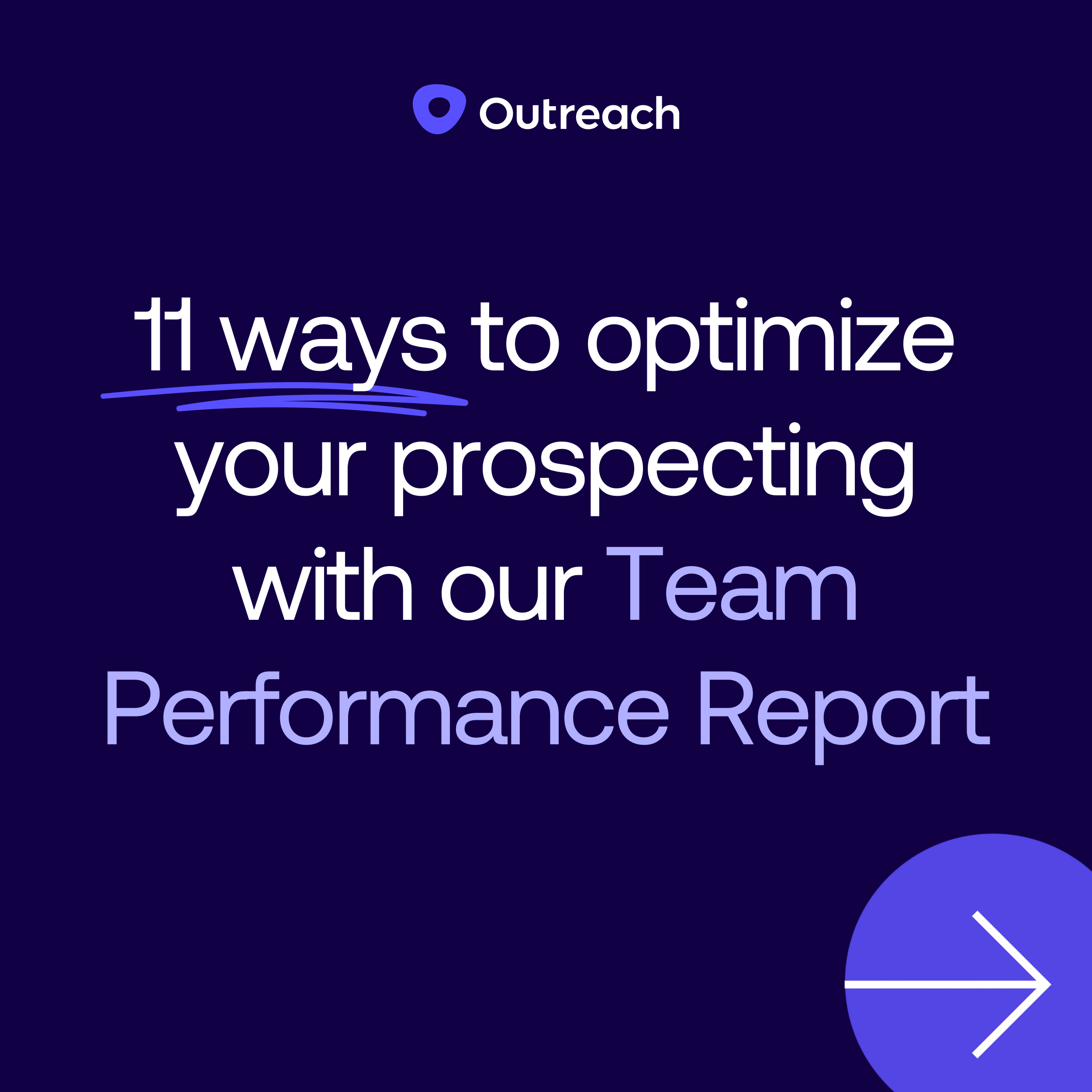 11 ways to optimize your prospecting with the team performance report in Outreach, a sales execution platform