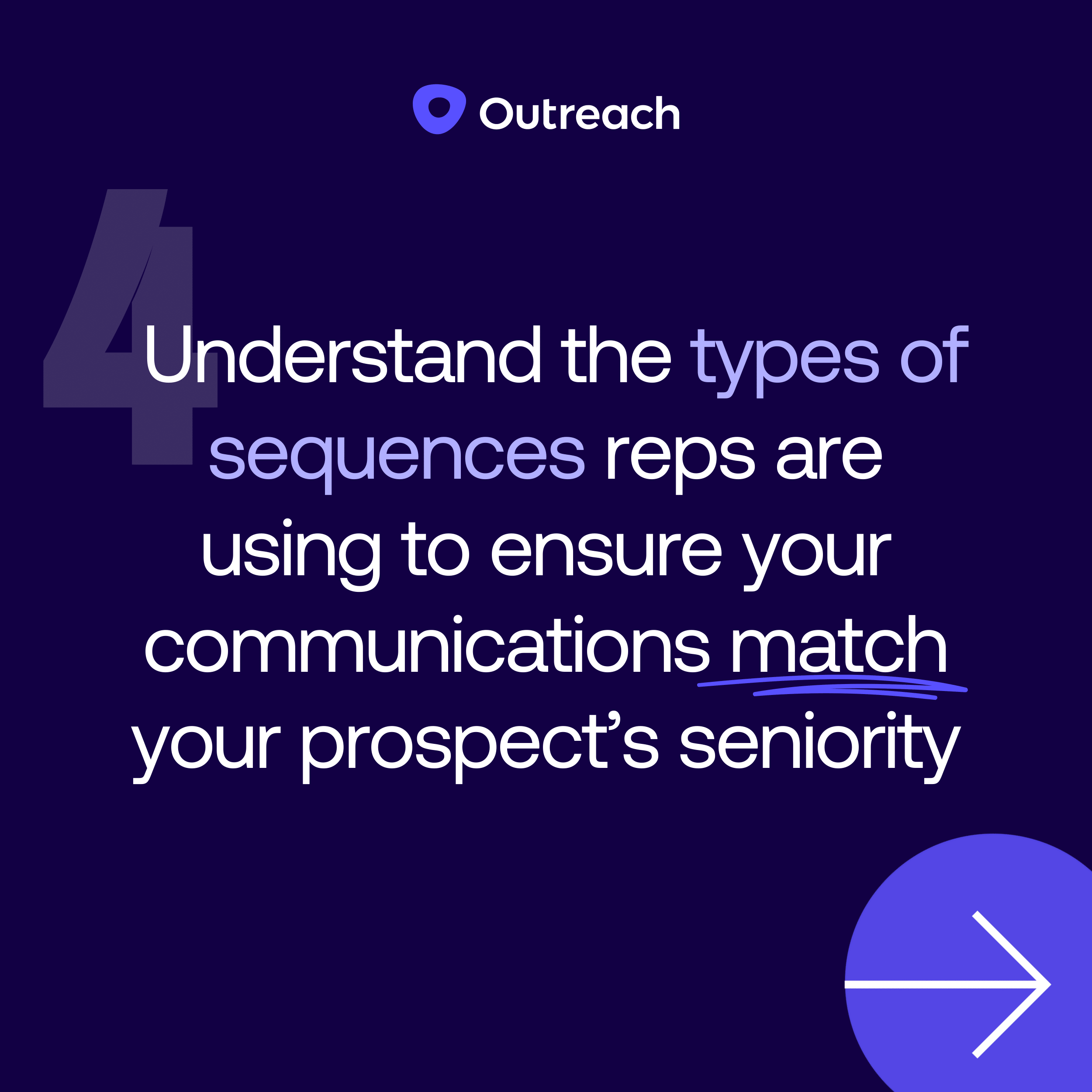 understand the types of sequences reps are using to ensure your communications match your prospect's seniority