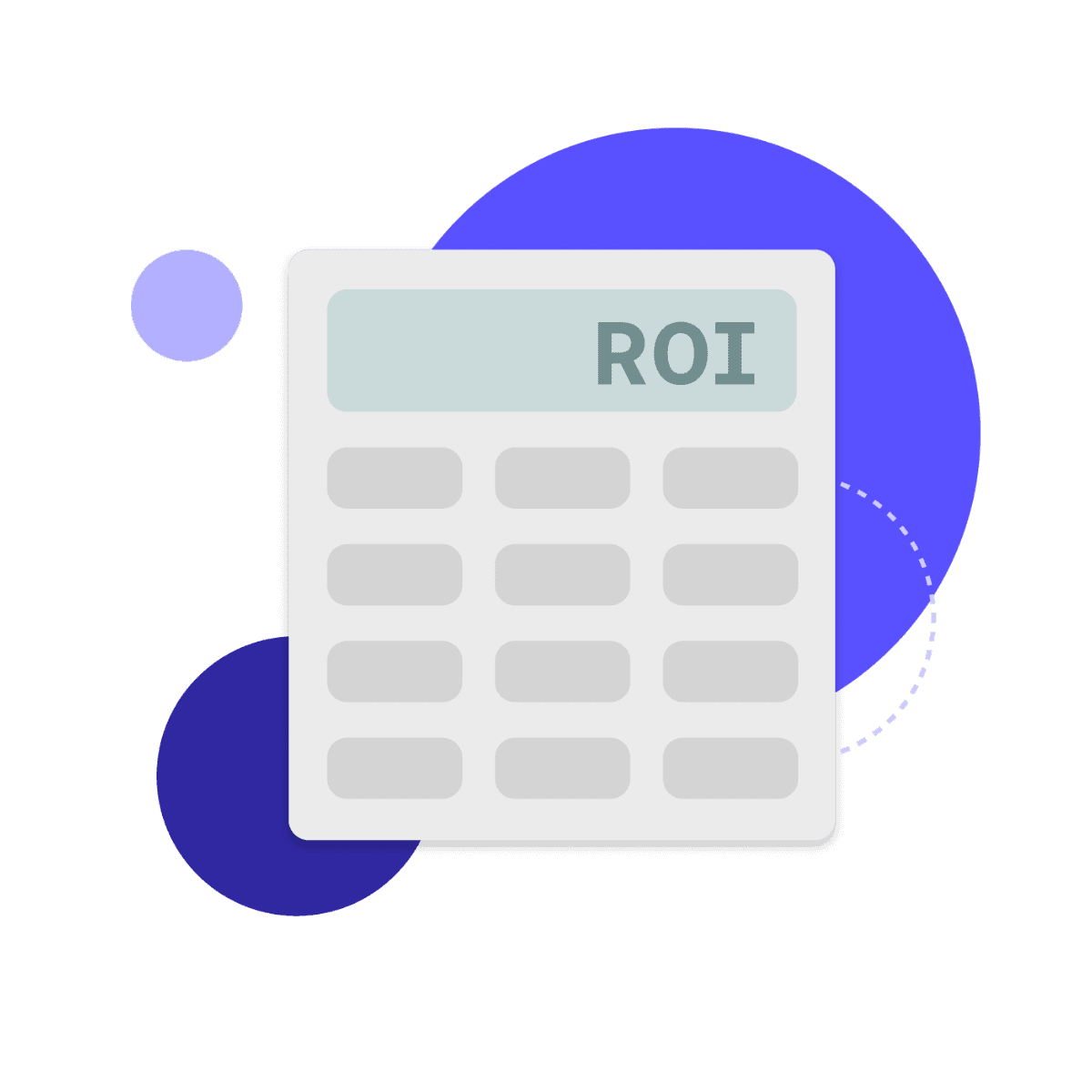 graphic of a calculator that says ROI